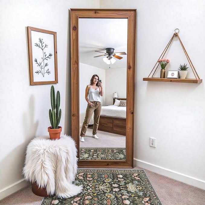 Washable 2x3 Entryway Area Rugs: Vintage Soft Floral Thin Doormat - Image 6