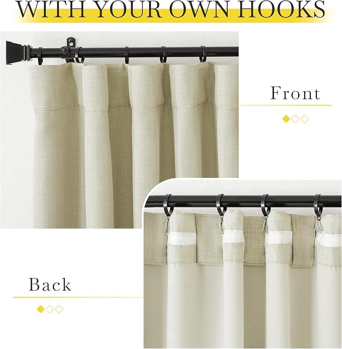 NICETOWN Room Darkening Living Room Curtains 96 inches Long, Pinch Pleated - Image 8