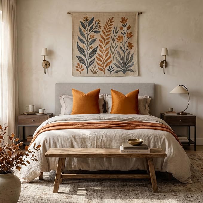 GIGIZAZA Orange Velvet Pillow Covers 16x16 Decorative Pillows Pack of 2 | Throw - Image 7