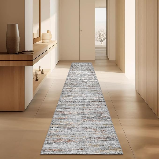 Washable Runner Rugs 3x10 Abstract Kitchen Runner Rug Non Slip Backing by Unknown