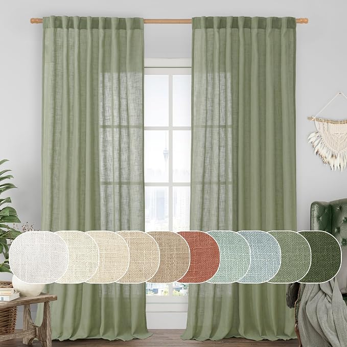 LAMIT Extra Wide Linen Curtains by LAMIT