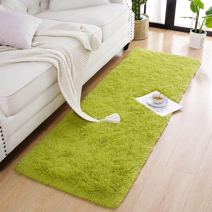 Chicrug Soft Runner Rug for Bedroom Living Room Plush Fluffy Rugs 2x6 Feet - Image 3