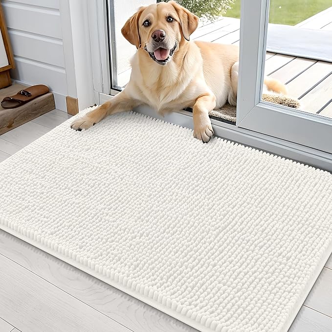 OLANLY Dog Door Mat for Muddy Paws 36x24, Absorbs Moisture and Dirt, Absorbent by OLANLY