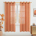 LAMIT Burnt Orange 78 inch Linen Curtains by LAMIT