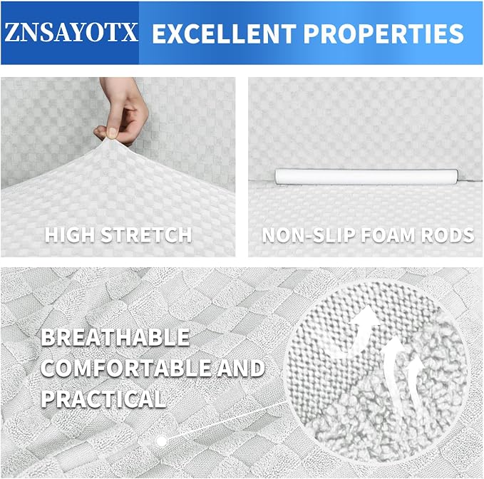 ZNSAYOTX 1 Piece Jacquard Couch Covers - Image 5