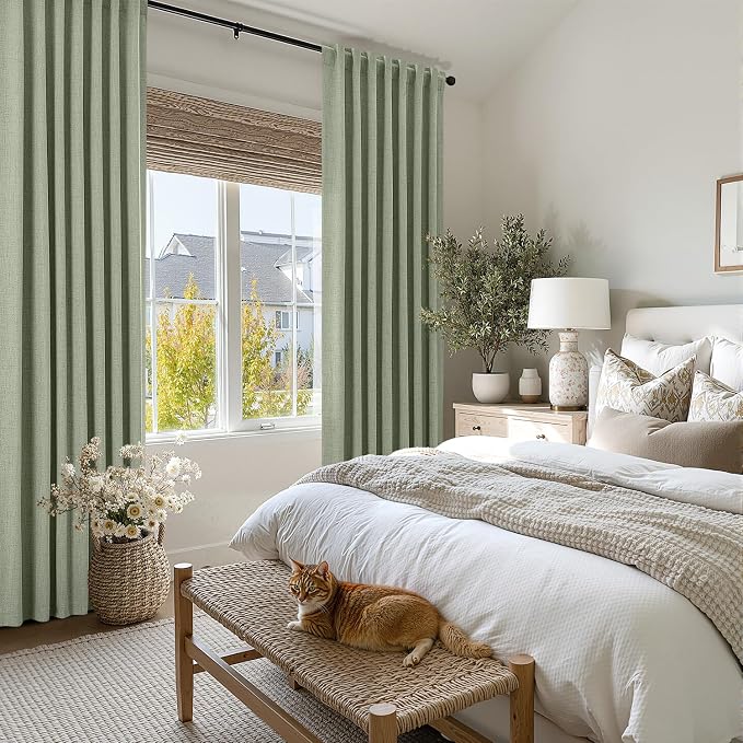 MIULEE 100% Blackout Linen Curtains - Image 8