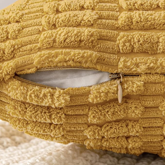 MIULEE Pack of 2 Corduroy Decorative Throw Pillow Covers 18x18 Inch Soft Boho - Image 3