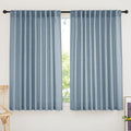 RYB HOME Semi Sheer Curtains for Small Window Doorway, Thick Linen Burlap Half by RYBHOME