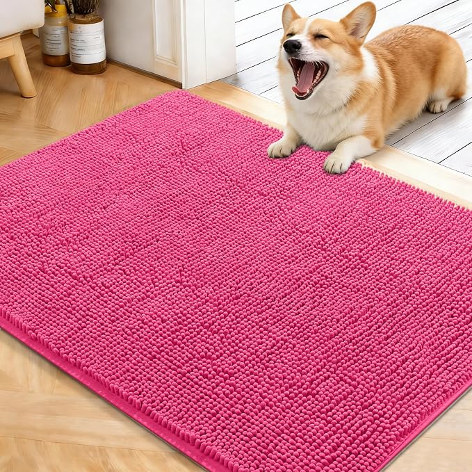 OLANLY Dog Door Mat for Muddy Paws 40x32, Absorbs Moisture and Dirt, Absorbent by OLANLY