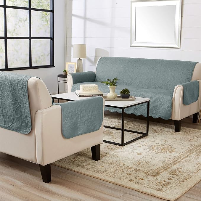 Great Bay Home Reversible Loveseat Cover - Image 5