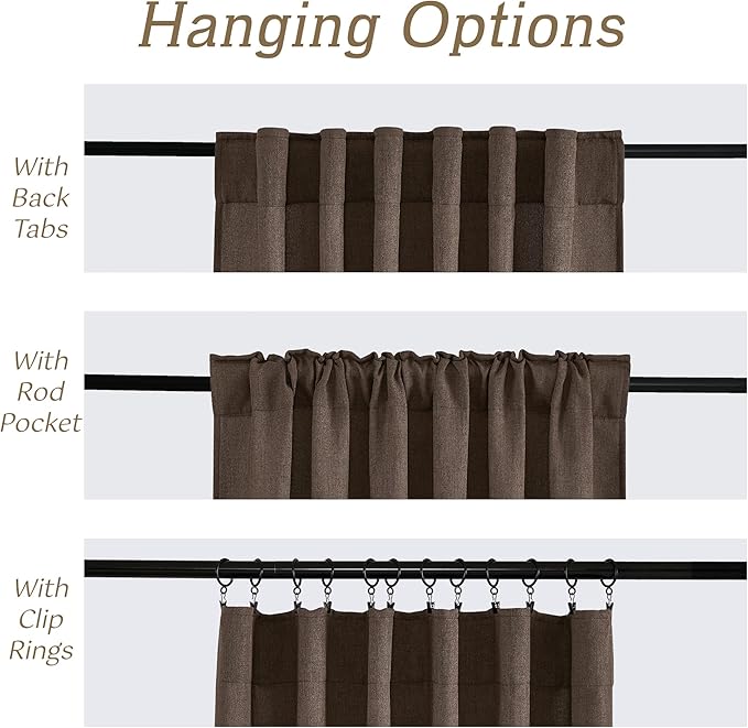RYB HOME Natural Linen Sheer Curtains 90 inches Long - Image 5