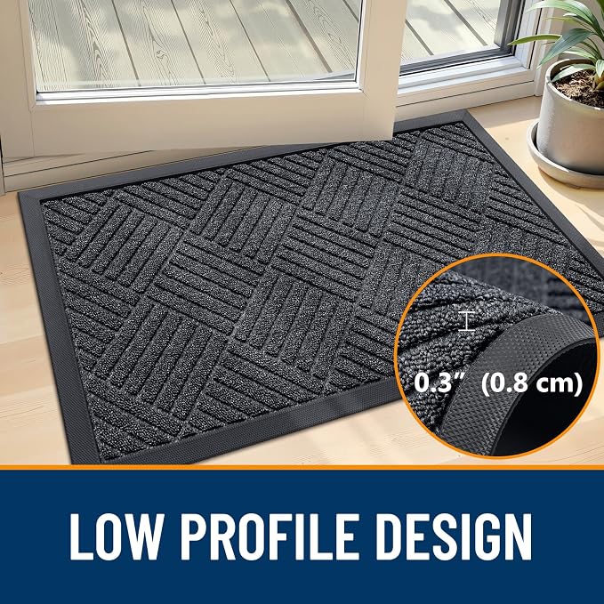 OLANLY Front Door Mat Outside Entrance 29.5x17, Heavy Duty Sturdy Natural - Image 5