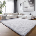 ONASAR White 6x9 Area Rugs for Living Room Bedroom, Large Fluffy Bedside Throw by ONASAR