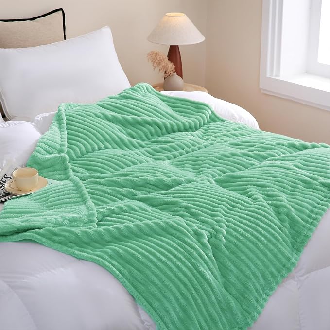 Mint Green Fleece Throw Blanket 50”×60” - Image 3