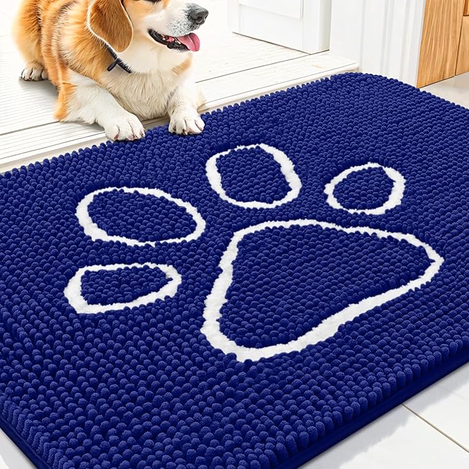 Smiry Dog Door Mat for Muddy Paws, Absorbent Dirt Trapper Non Slip Quick Dry by Smiry