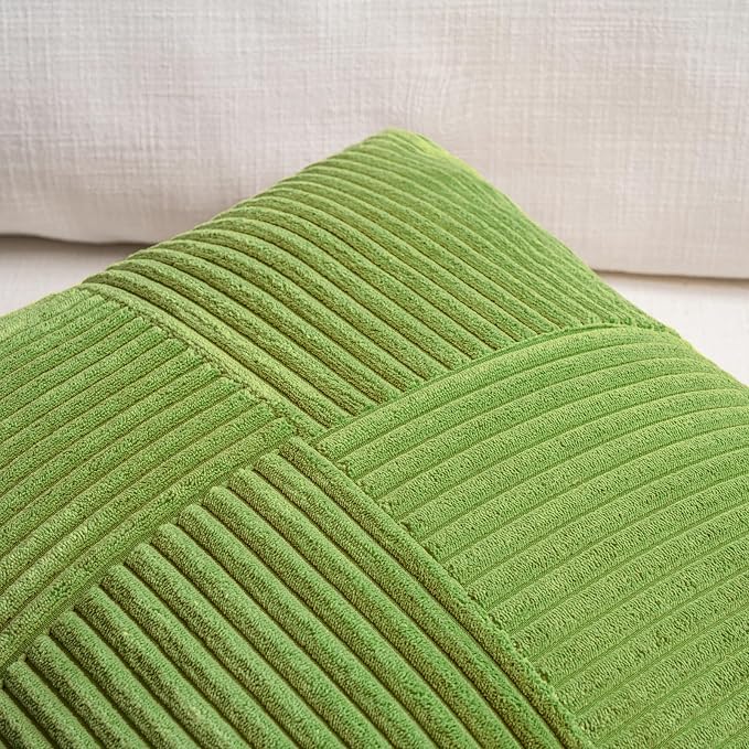 Fancy Homi Set of 2 Lime Green Decorative Throw Pillow Covers 20x20 Inch - Image 3