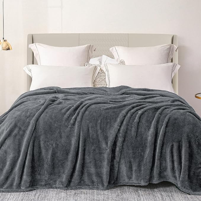 Exclusivo Mezcla Plush Fuzzy Fleece Bed Blanket King Size, Super Soft, Fluffy by ExclusivoMezcla