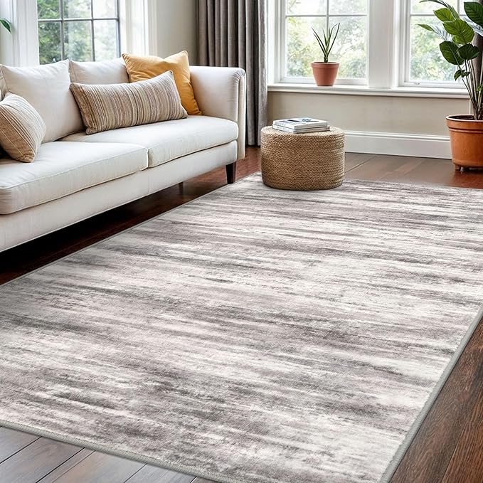 KOZYFLY 4x6 Area Rug Modern Abstract Washable Large Rugs - Image 3