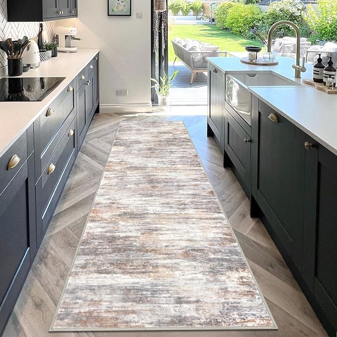 KOZYFLY 3x10 Ft Rug Modern Ombre Runner Rug - Image 3