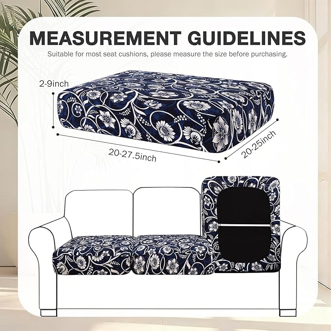hyha 14Pcs Patio Cushion Covers, Stretch Outdoor Couch Cushion Covers - Image 2