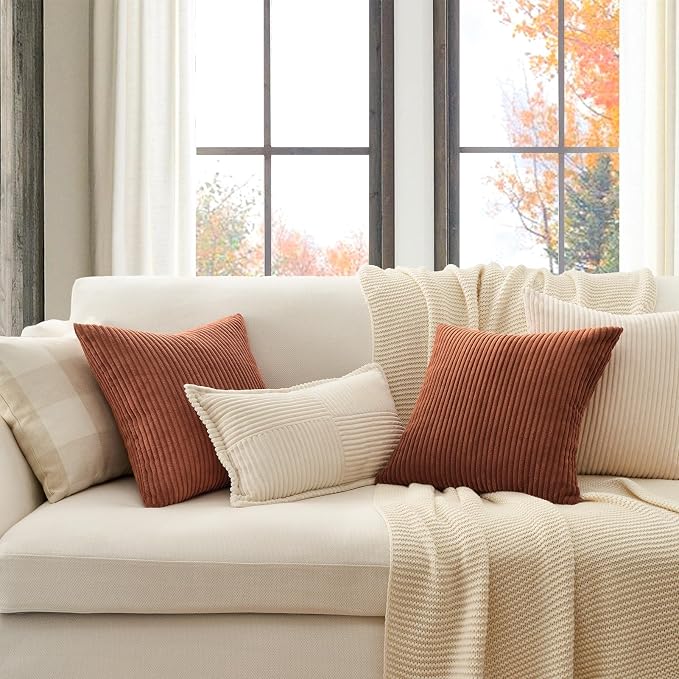 Topfinel Decorative Rust Throw Pillow Covers Cushion Cases - Image 2