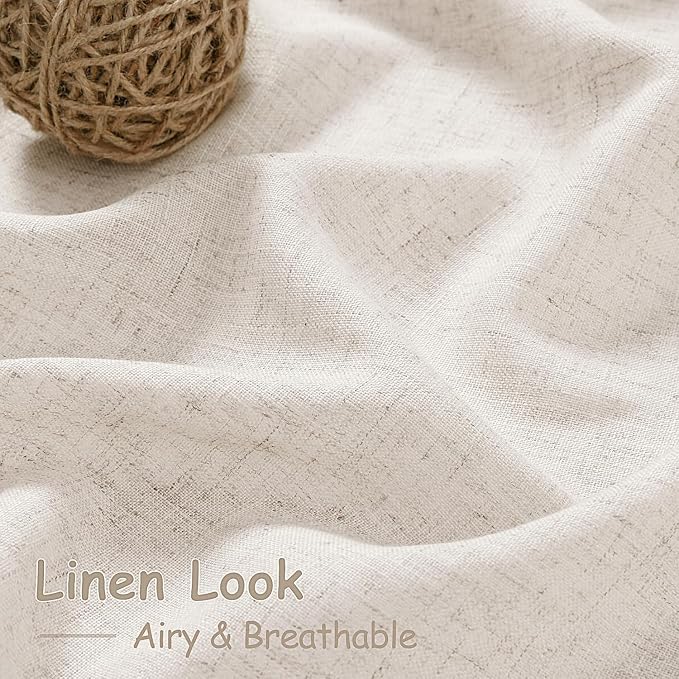 Nanspring 30 Inch Long Beige Curtains - Image 4