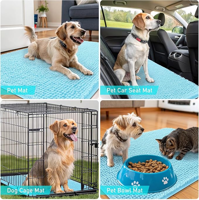 OLANLY Dog Door Mat for Muddy Paws 24x16, Absorbs Moisture and Dirt, Absorbent - Image 7