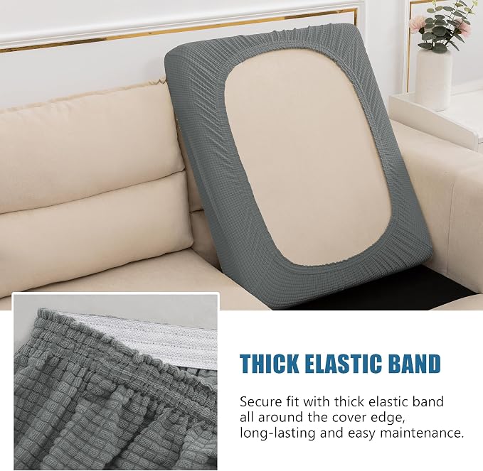 Water Repellent Sofa Seat Cushion Covers High Stretch Furniture Protector - Image 4