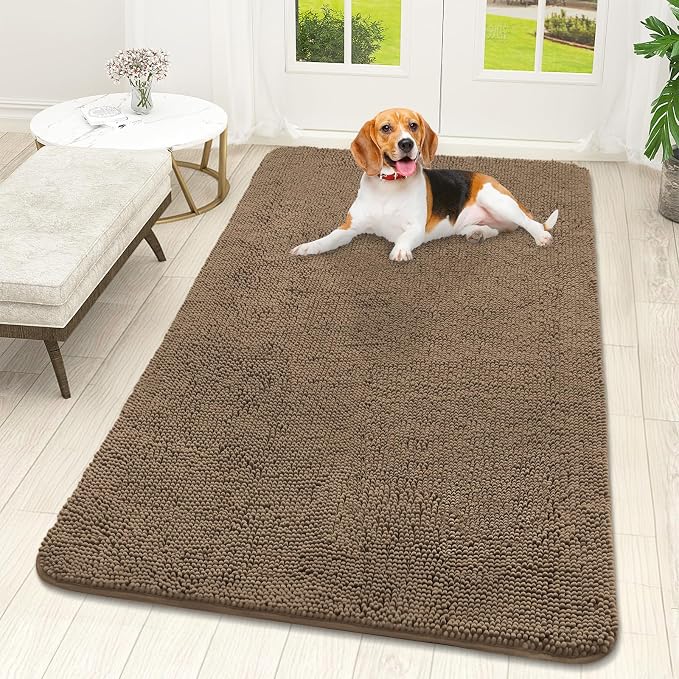 OLANLY Dog Door Mat for Muddy Paws 59x32, Absorbs Moisture and Dirt, Absorbent by OLANLY