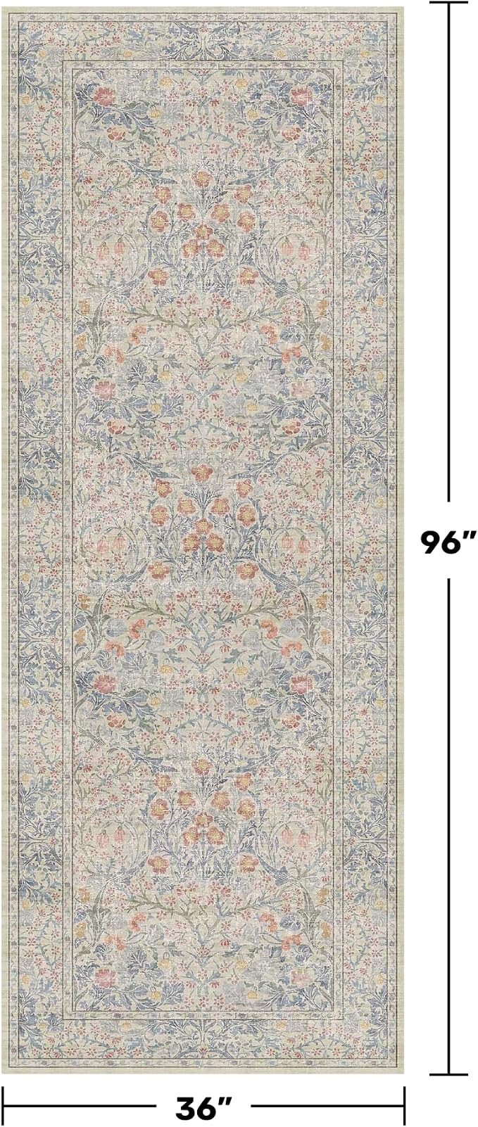 Hazo Haus Floral 3x8 Wide Hallway Runner - Image 2