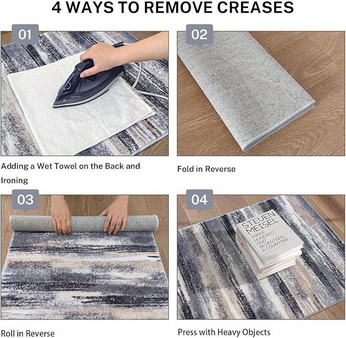 Lansny Modern Abstract Runner Rug 2.6x10 - Image 4