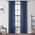 Navy Blue Curtains 90 inch Length by Jolilight