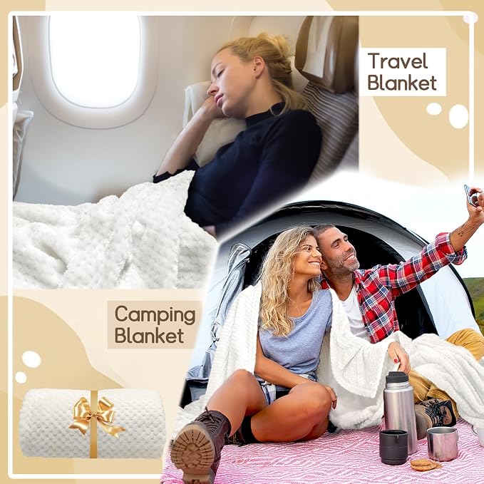 4 Pack Fleece Throw Blankets 50x60 Inches - Image 5