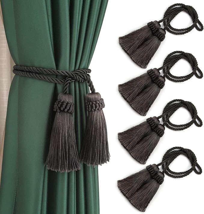Fenghuangwu Curtain Tiebacks Handmade Decorative Curtain Holdbacks Rope by fenghuangwu