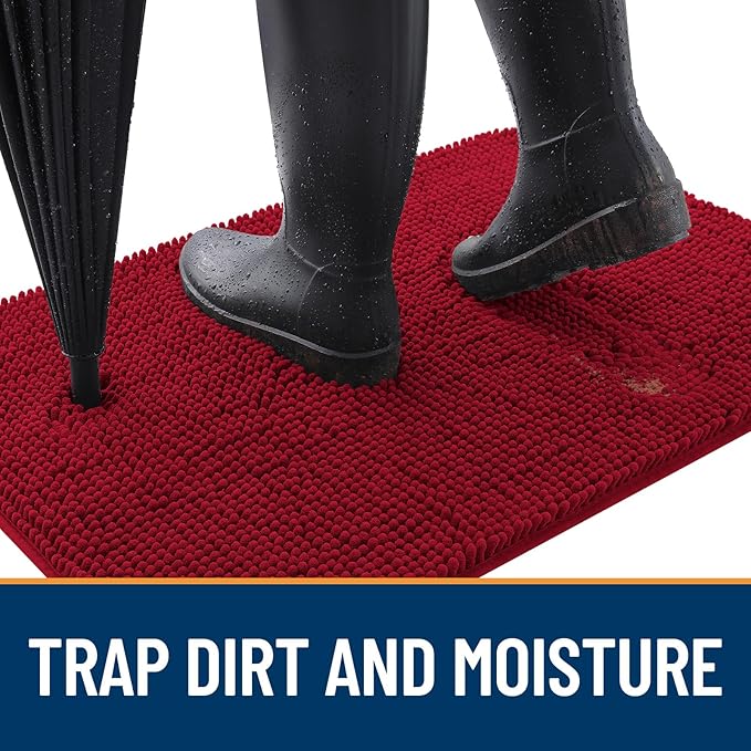 OLANLY Dog Door Mat for Muddy Paws 48x30, Absorbs Moisture and Dirt, Absorbent - Image 2