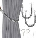 NICEEC 2 Pack Natural Cotton Rope Curtain Tiebacks Elegant Boho Style by NICEEC