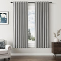 Guken Dark Grey 100% Blackout Linen Curtains 63 Inch Length 2 Panels Set by Guken