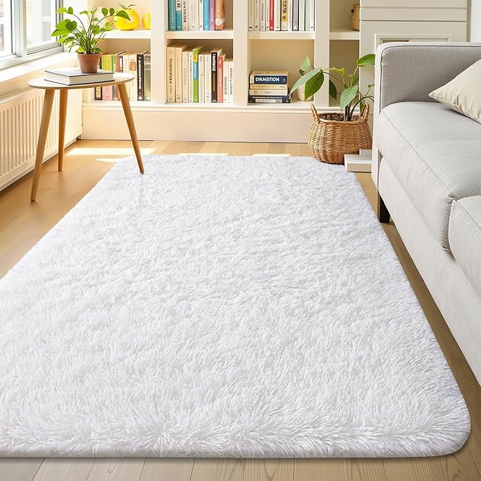 OLANLY Area Rugs for Living Room Bedroom, Machine Washable 4x5.9 ft Soft Fluffy - Image 8