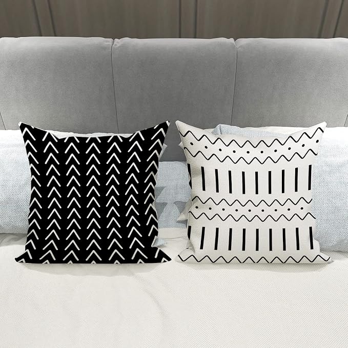 YCOLL Pillow Covers 20x20 Set of 4, Modern Sofa Throw Pillow Cover, Decorative - Image 4