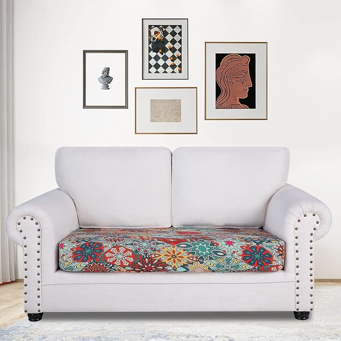 hyha Printed Couch Cushion Covers, Floral Sofa Covers Washable - Image 2