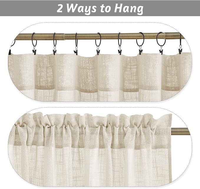 RYB HOME Window Toppers Valances - Image 3