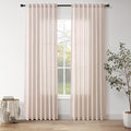 Nanspring Natural White Linen Curtains 84 Inch Length by Nanspring