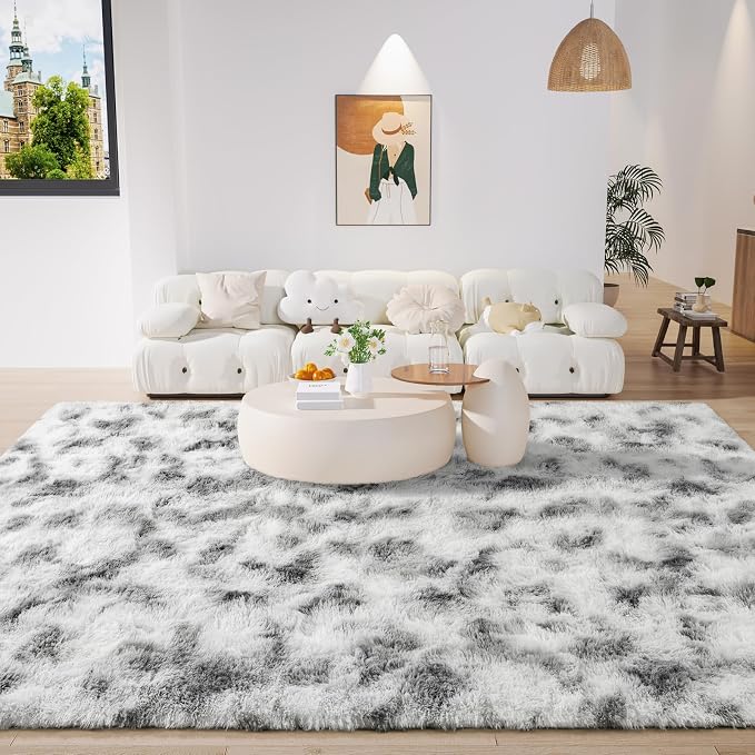 LOCHAS Ultra Soft Indoor Modern Area Rugs 8 x10, Fluffy Living Room Carpets - Image 2
