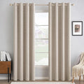 MIULEE 100% Blackout Linen Textured Curtains by MIULEE