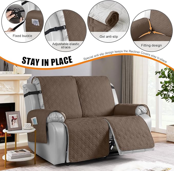 VANSOFY Waterproof Recliner Couch Covers, Sofa Covers 1-Piece Washable - Image 2