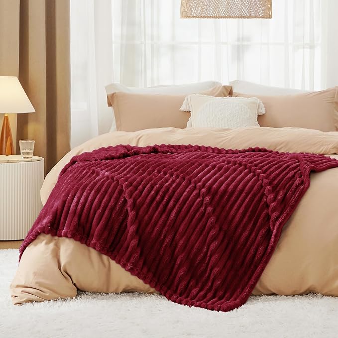 Bedsure GentleSoft Red Blanket for Couch - Image 6