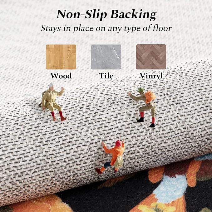 Rugflix 2x6 Runner Rug for Hallway, Washable Kitchen Runner Non Slip, Soft Low - Image 7