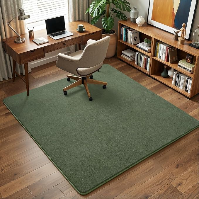 Amearea 4x4 Square Area Rugs for Bedroom Living Room, Sage Green Thickened - Image 8