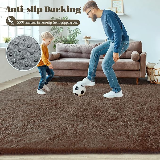 2x6 Runner Rug for Bedroom: Fluffy Shag Soft Washable Rugs Small Fuzzy Plush - Image 6