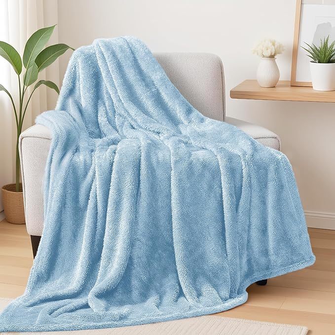 Exclusivo Mezcla Plush Fuzzy Fleece Throw Blanket Extra Large, Super Soft by ExclusivoMezcla
